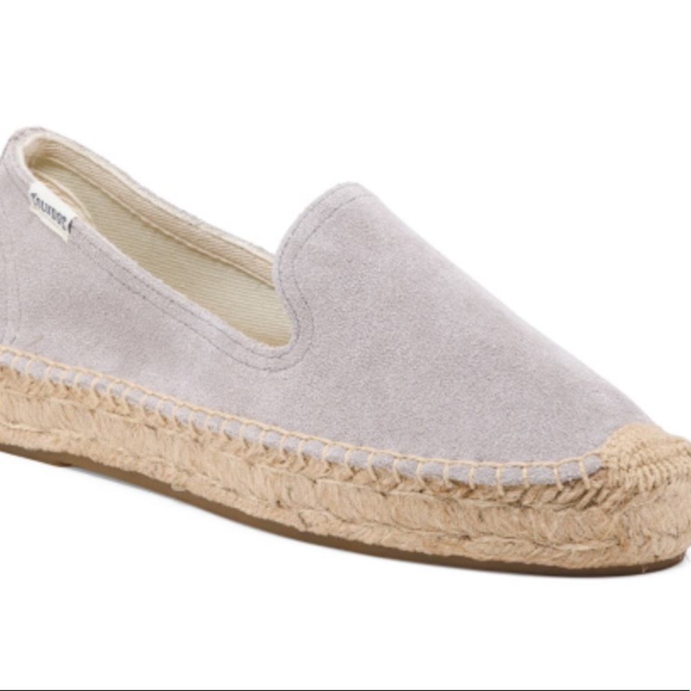 Suede Soludos platform slipper